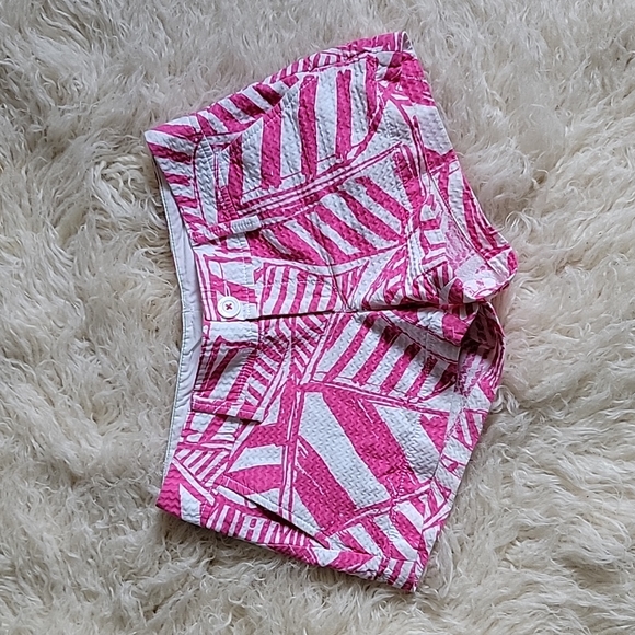 Lilly Pulitzer The Walsh Short in Capri Pink Yacht Sea - Picture 2 of 11